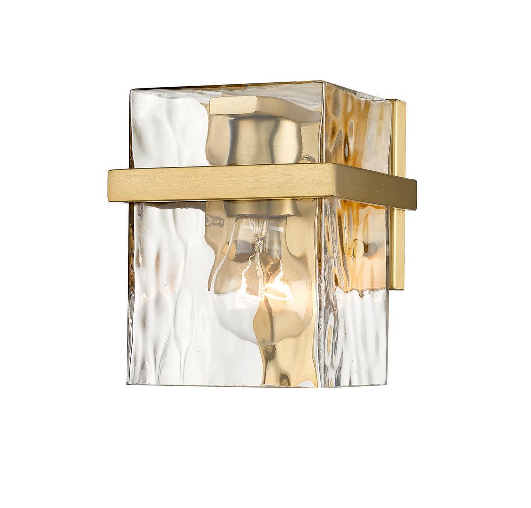 Bennington One Light Wall Sconce in Modern Gold - available from The Lighting Shoppe, trusted by Canadian homeowners