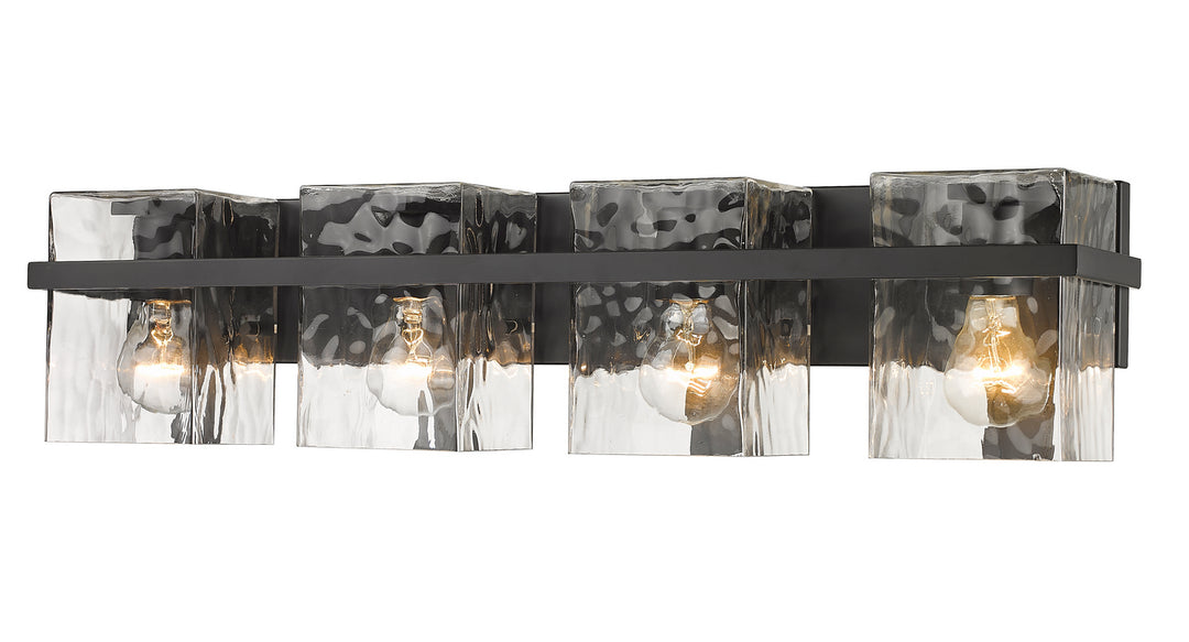 Bennington Four Light Vanity in Matte Black - available from The Lighting Shoppe, trusted by Canadian homeowners