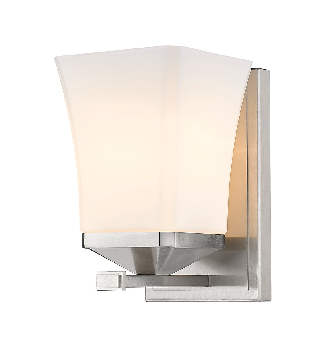 Darcy One Light Wall Sconce in Brushed Nickel - available from The Lighting Shoppe, trusted by Canadian homeowners