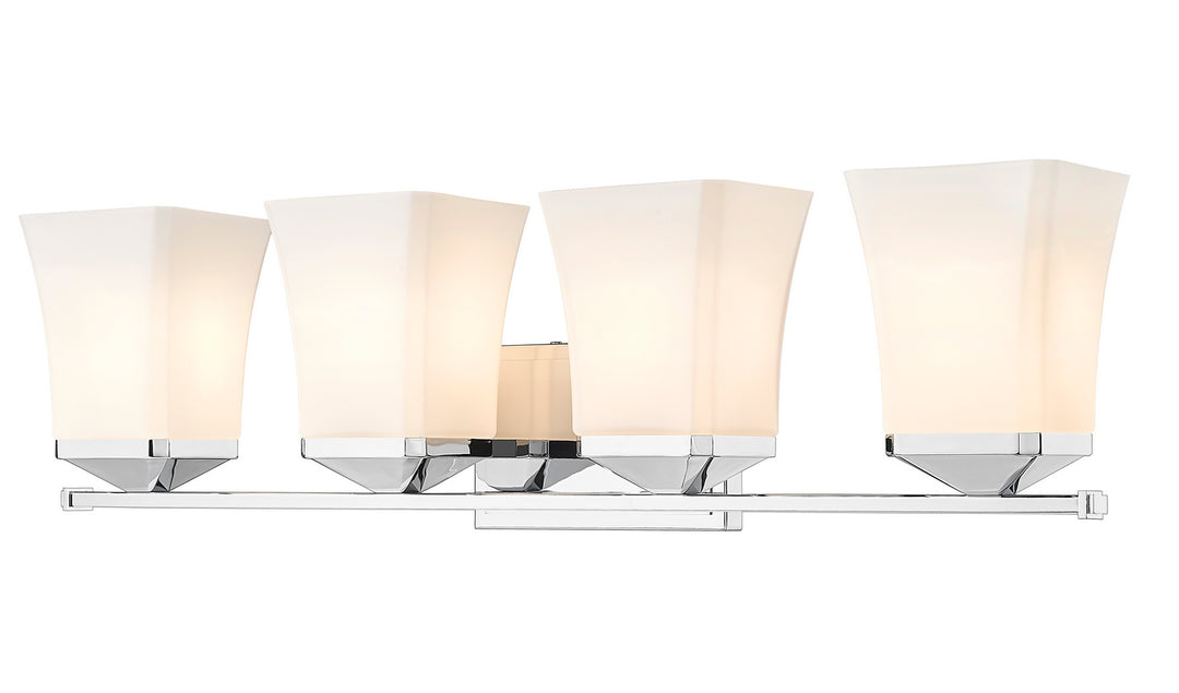 Darcy Four Light Vanity in Chrome - available from The Lighting Shoppe, trusted by Canadian homeowners