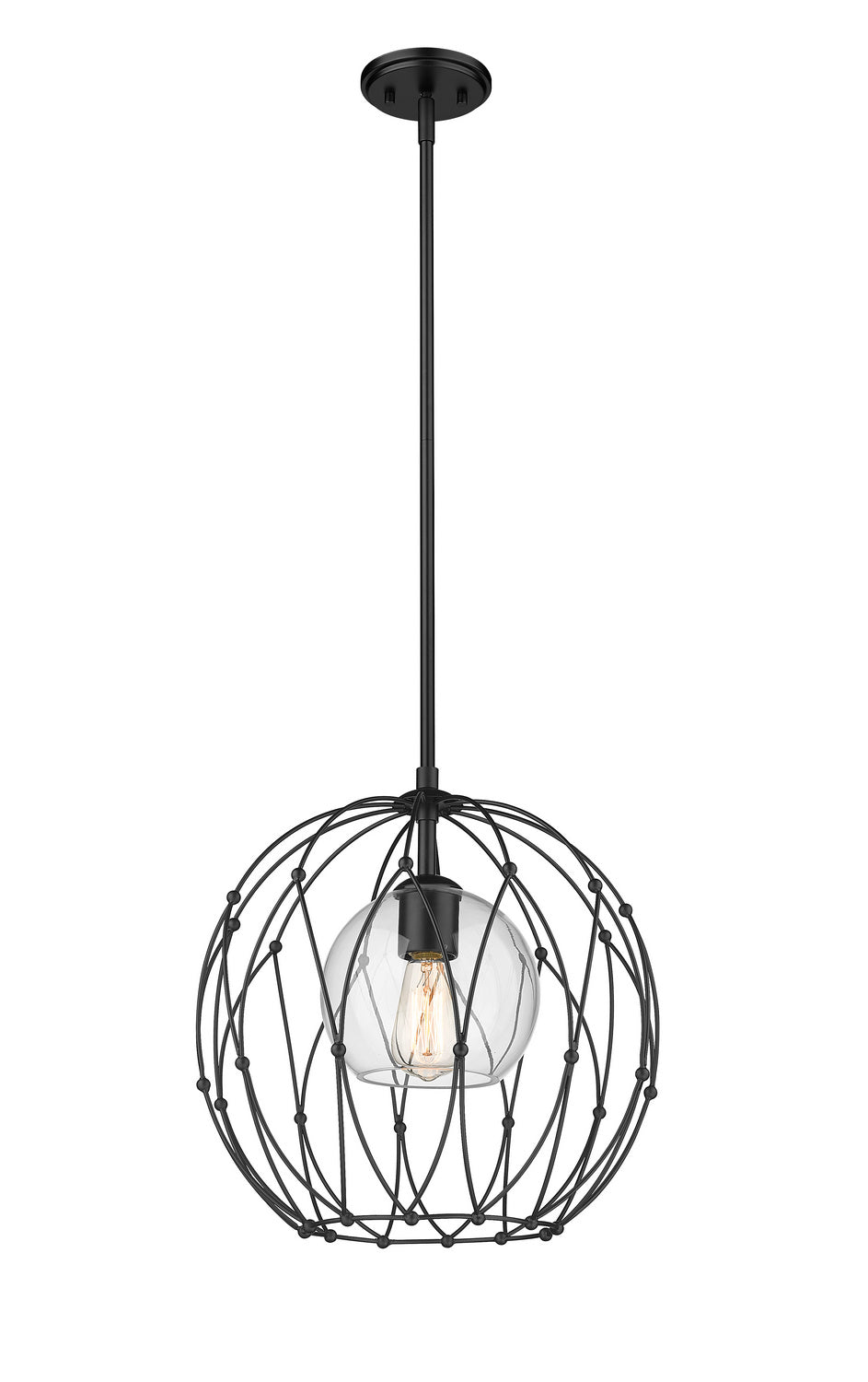 Elle One Light Pendant in Matte Black - available from The Lighting Shoppe, trusted by Canadian homeowners