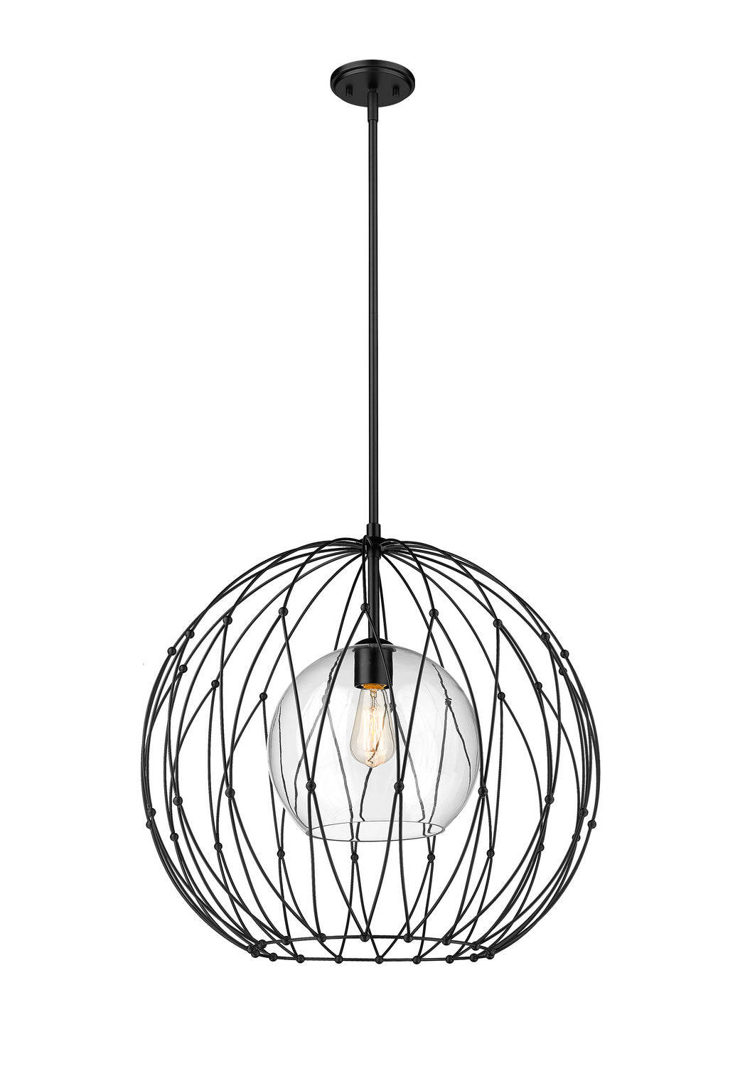 Elle One Light Pendant in Matte Black - available from The Lighting Shoppe, trusted by Canadian homeowners