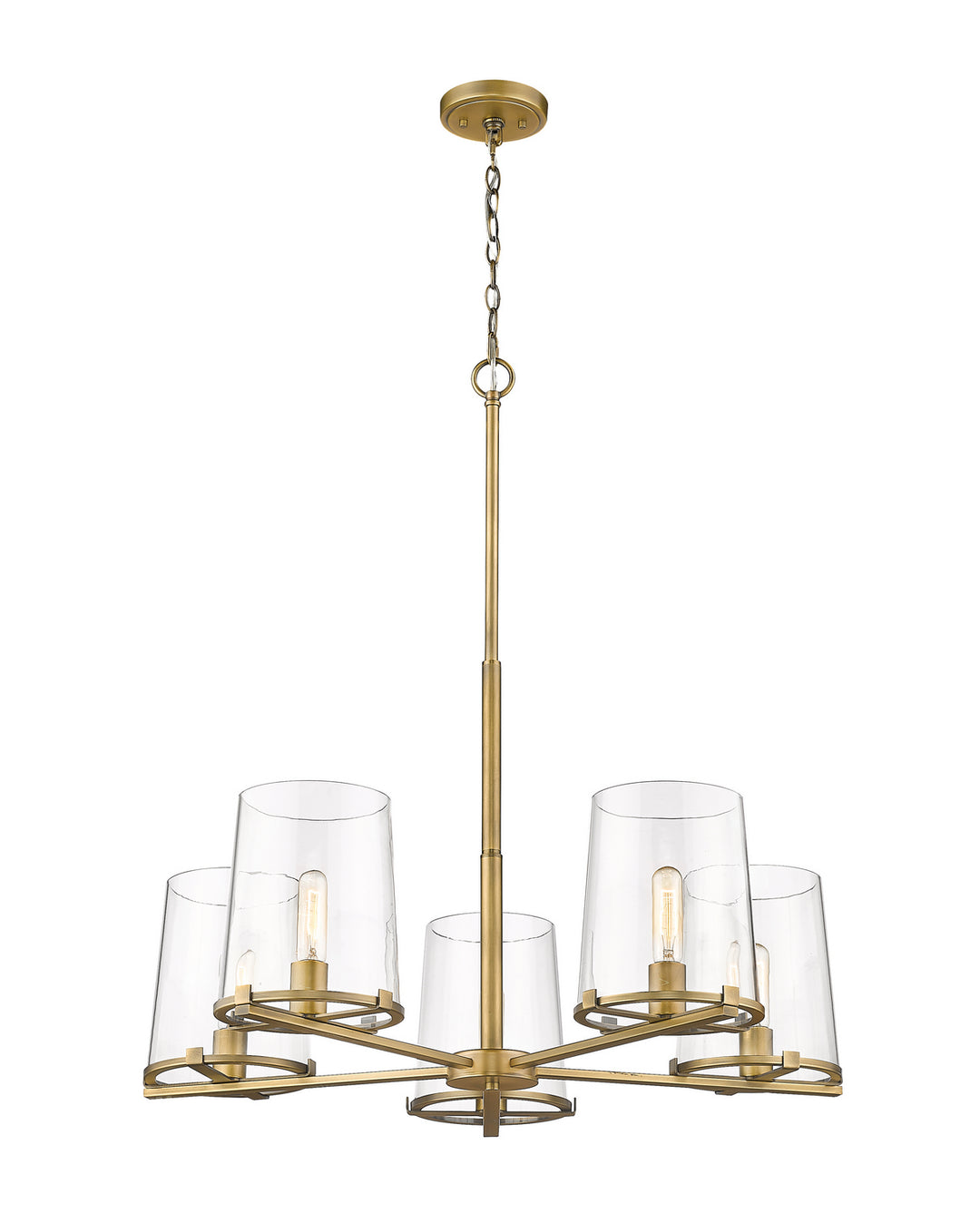 Z-Lite Canada - 3032-5RB - Five Light Chandelier - Callista - Rubbed Brass