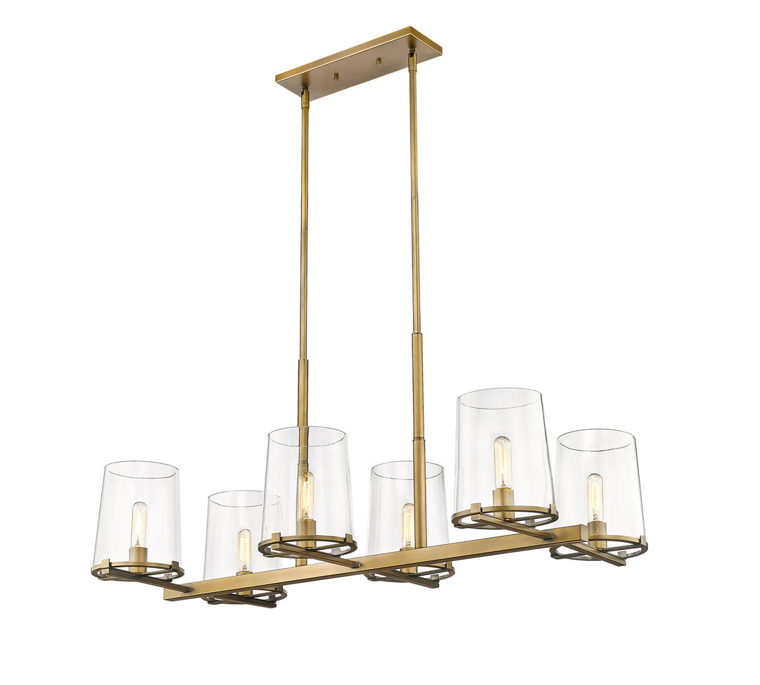 Z-Lite Canada - 3032-6L-RB - Six Light Linear Chandelier - Callista - Rubbed Brass