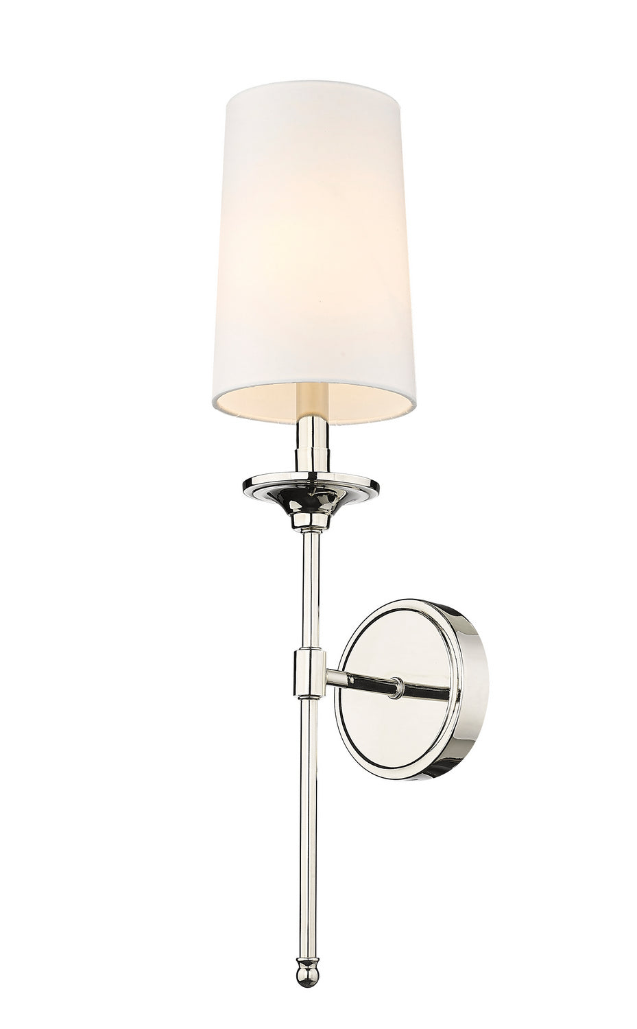 Emily One Light Wall Sconce in Polished Nickel - available from The Lighting Shoppe, trusted by Canadian homeowners