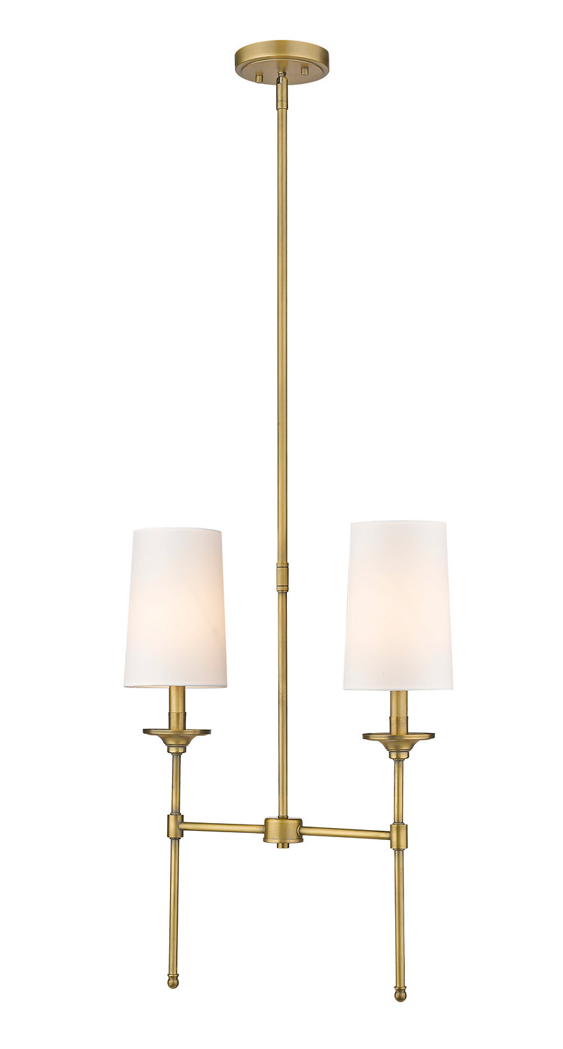 Z-Lite Canada - 3033-2L-RB - Two Light Linear Chandelier - Emily - Rubbed Brass