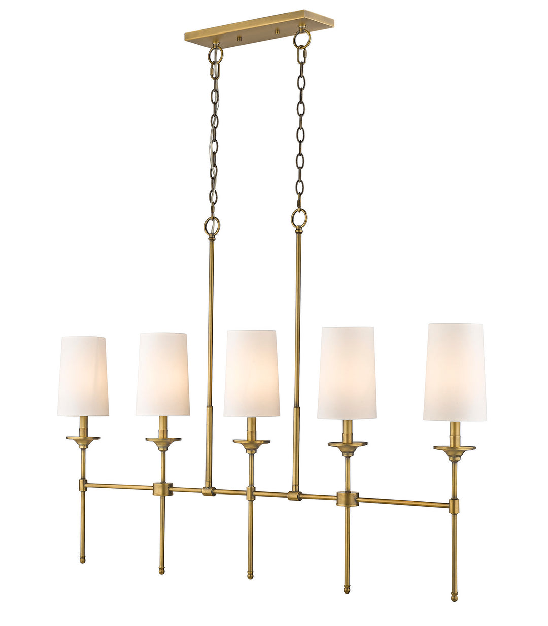 Z-Lite Canada - 3033-5L-RB - Five Light Linear Chandelier - Emily - Rubbed Brass