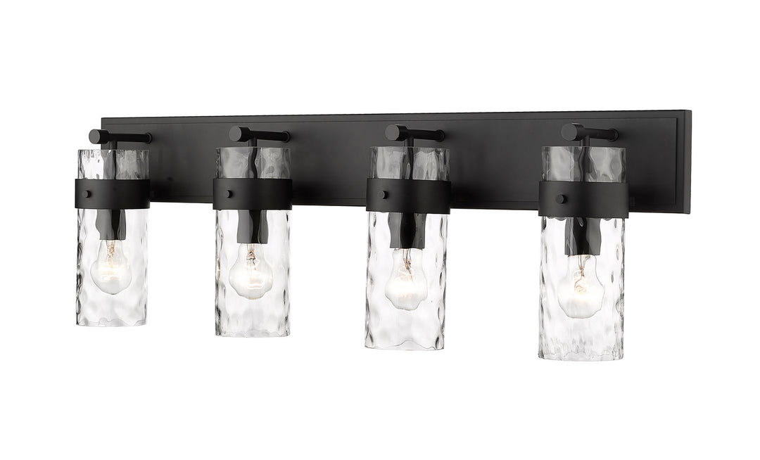 Fontaine Four Light Vanity in Matte Black - available from The Lighting Shoppe, trusted by Canadian homeowners