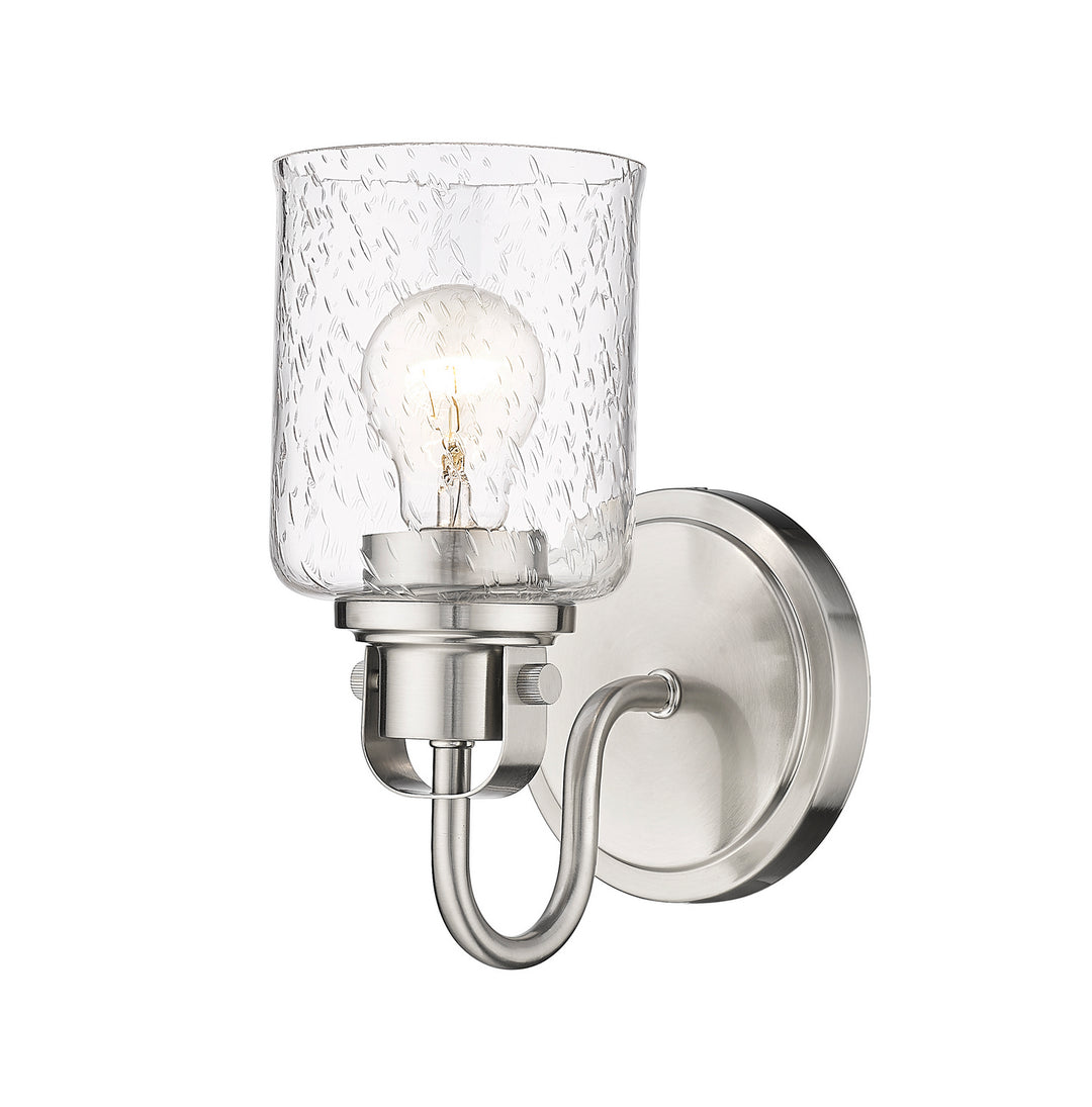 Kinsley One Light Wall Sconce in Brushed Nickel - available from The Lighting Shoppe, trusted by Canadian homeowners