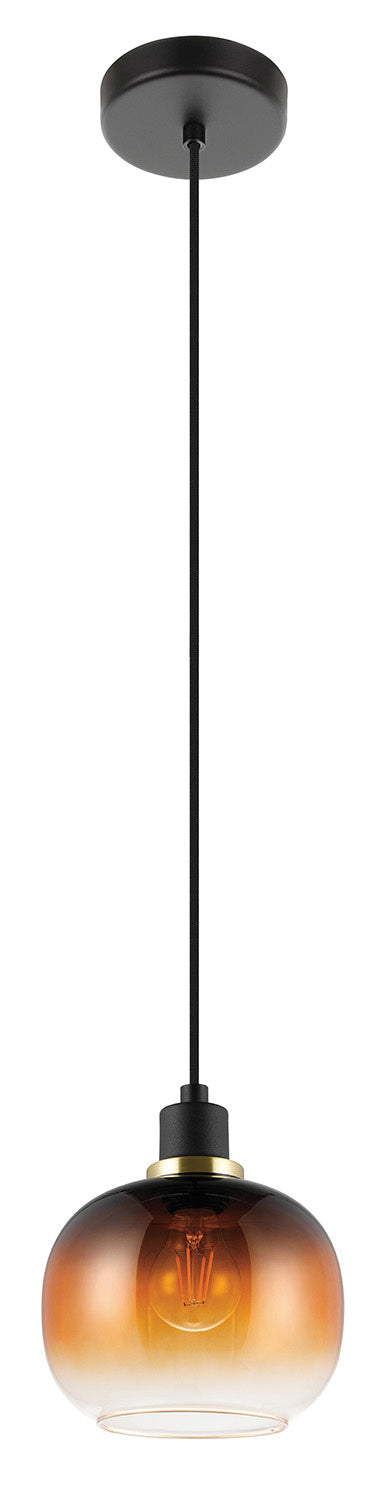 Eglo Canada - 99614A - One Light Mini Pendant - Oilella - Structured Black