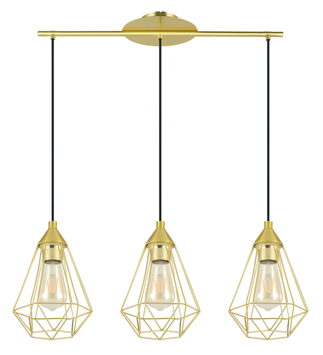 Eglo Canada - 43682A - Three Light Linear Pendant - Tarbes - Brushed Brass