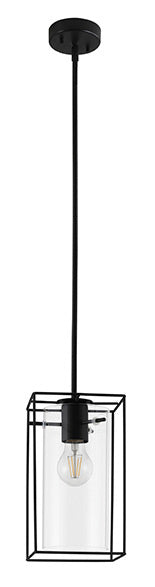 Loncino 1 One Light Mini Pendant in Structured Black - available from The Lighting Shoppe, trusted by Canadian homeowners