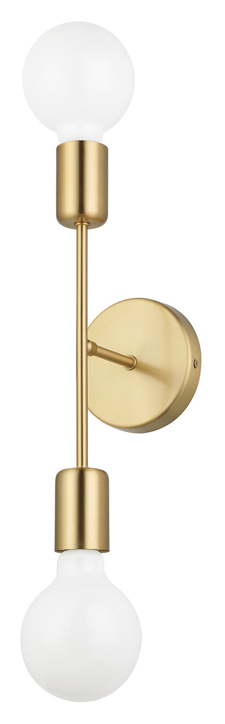 Avondale Two Light Wall Sconce in Brushed Gold - available from The Lighting Shoppe, trusted by Canadian homeowners