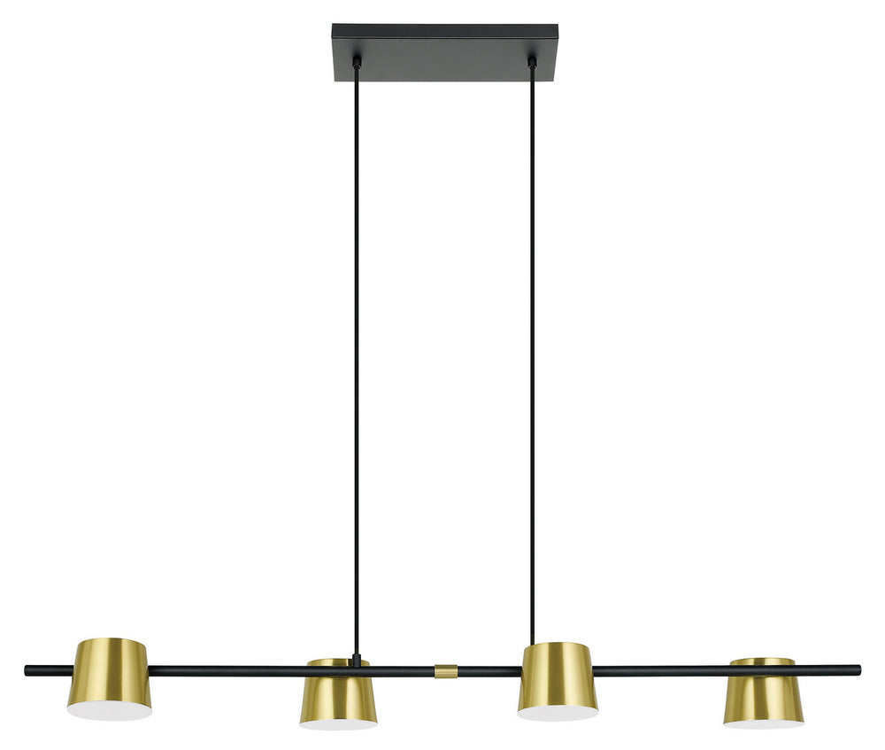 Altmira LED Pendant in Structured Black & Brass - available from The Lighting Shoppe, trusted by Canadian homeowners
