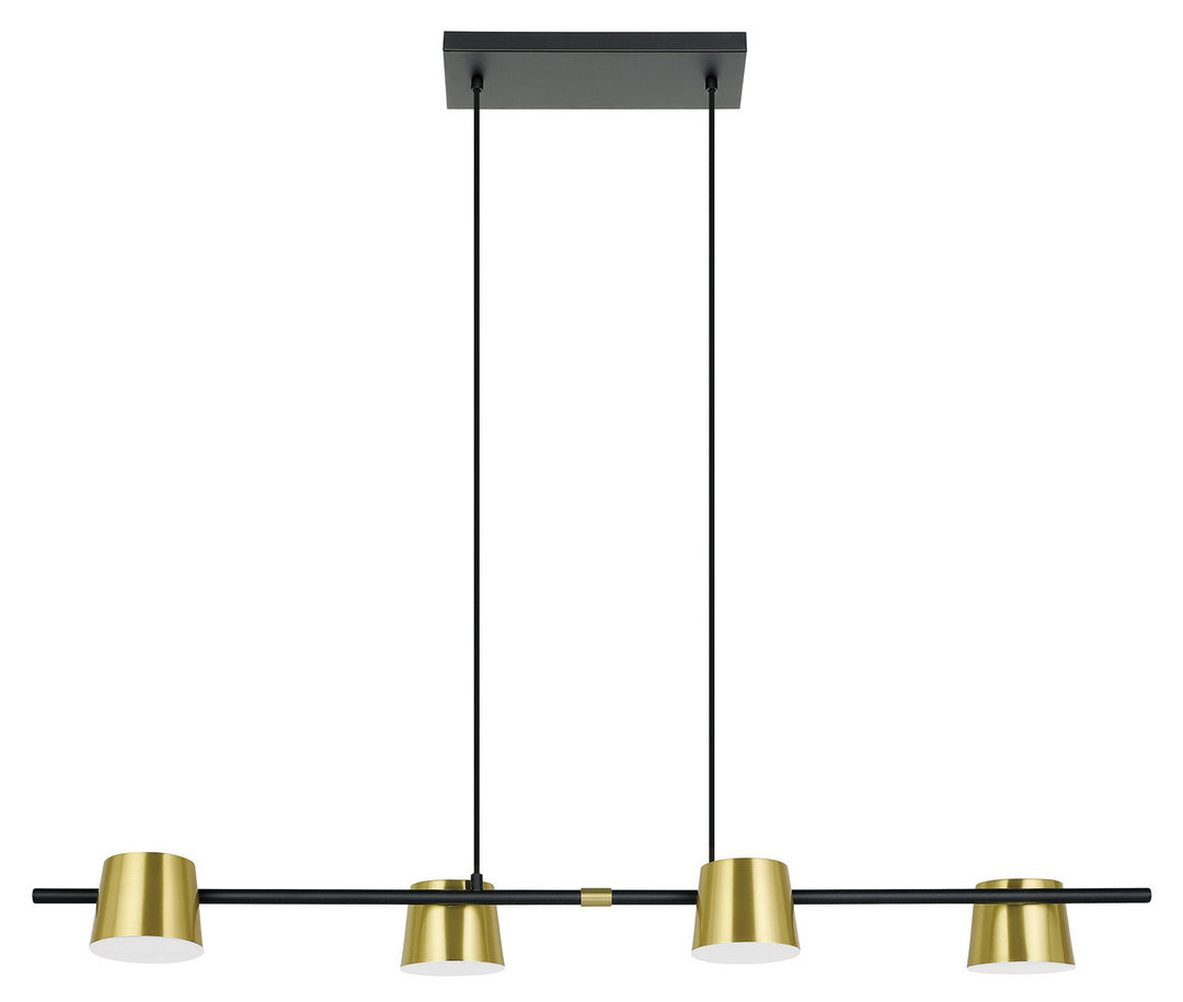 Altmira LED Pendant in Structured Black & Brass - available from The Lighting Shoppe, trusted by Canadian homeowners