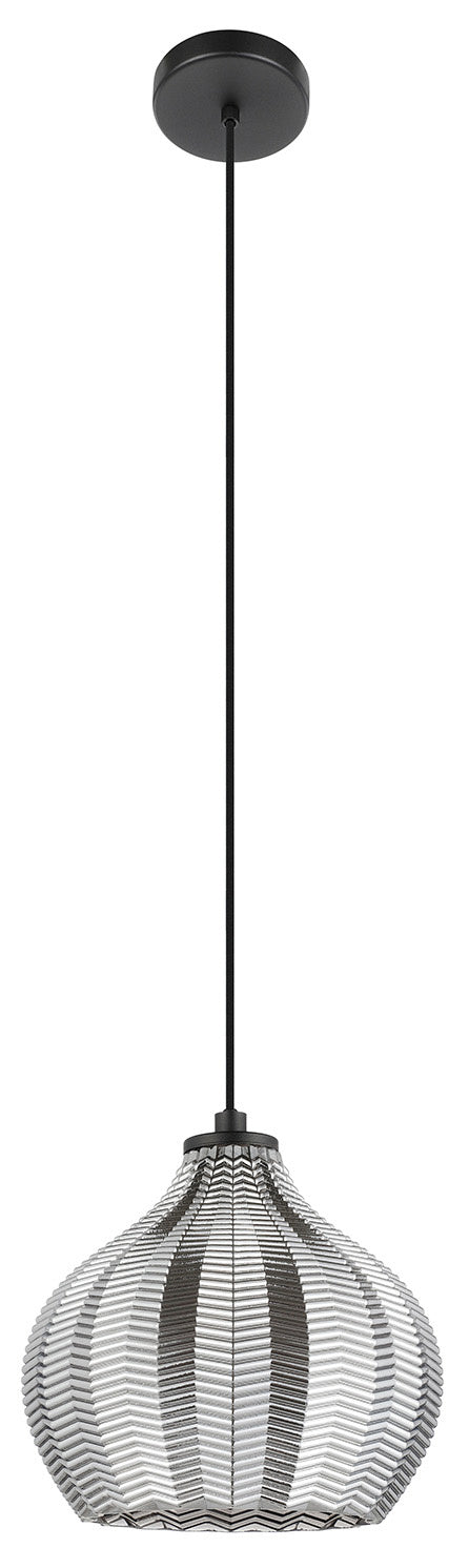 Tamallat One Light Mini Pendant in Structured Black - available from The Lighting Shoppe, trusted by Canadian homeowners