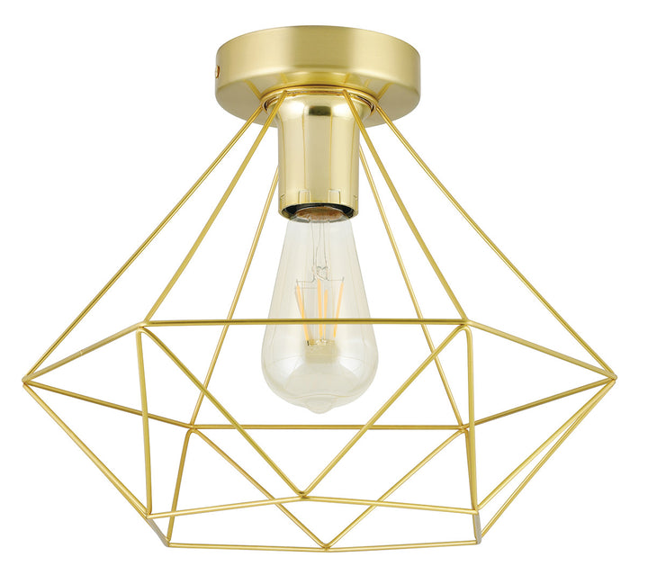 Tarbes One Light Ceiling Mount in Brushed Brass - available from The Lighting Shoppe, trusted by Canadian homeowners