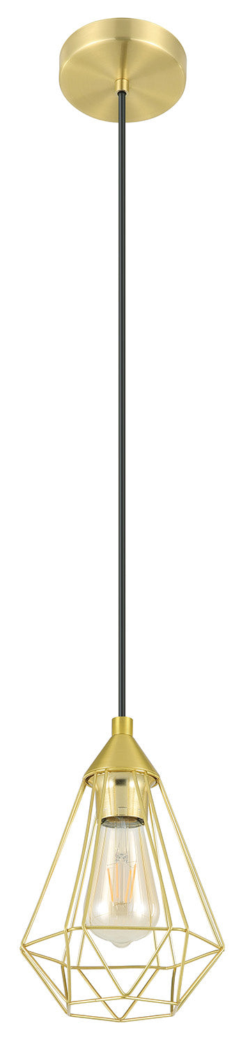 Tarbes One Light Pendant in Brushed Brass - available from The Lighting Shoppe, trusted by Canadian homeowners