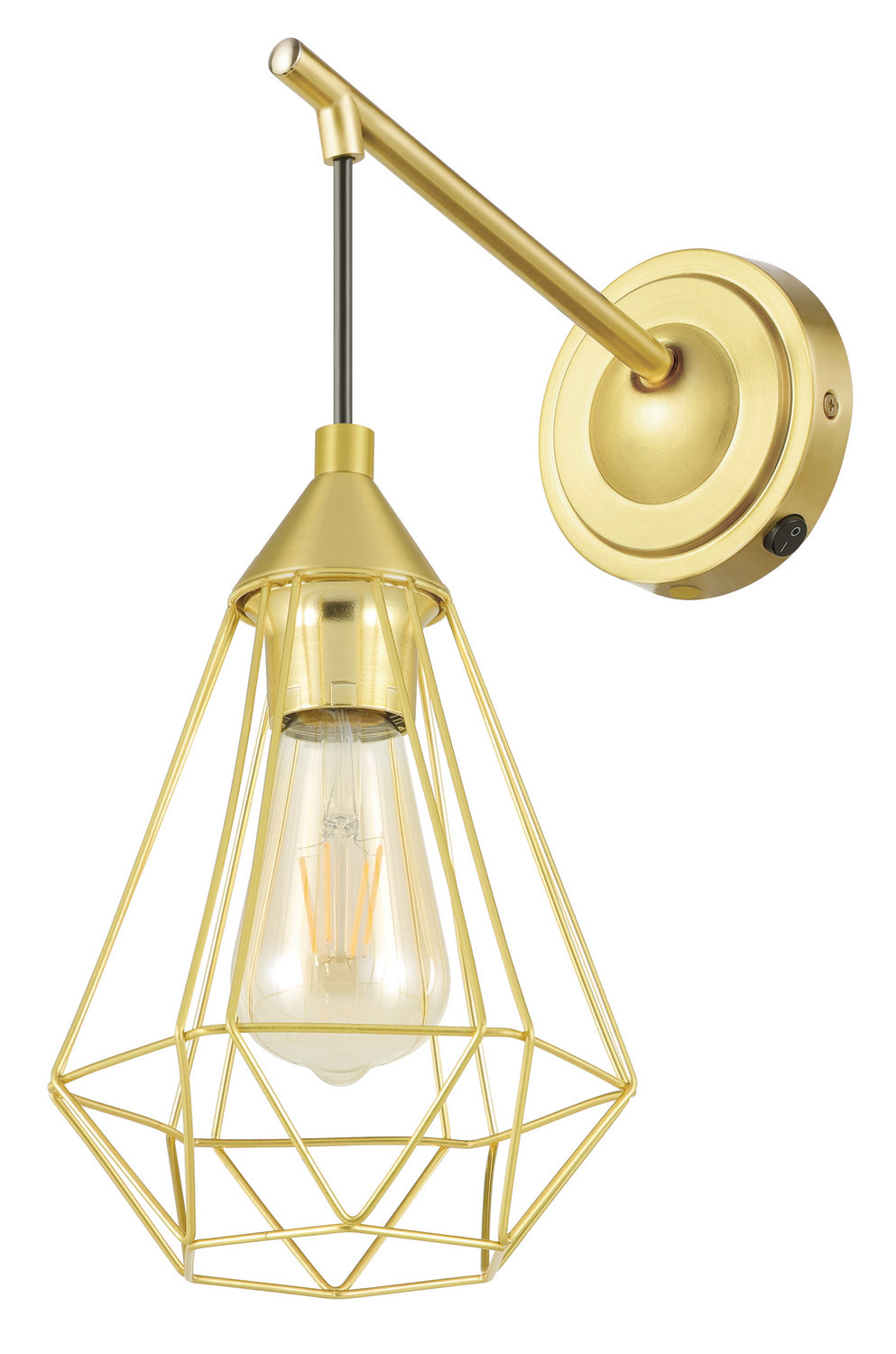 Tarbes One Light Wall Sconce in Brushed Brass - available from The Lighting Shoppe, trusted by Canadian homeowners