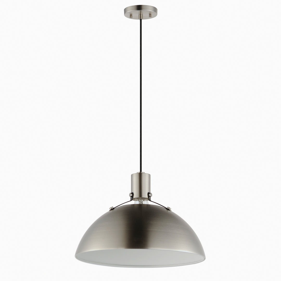 Dawn One Light Pendant in Satin Nickel - available from The Lighting Shoppe, trusted by Canadian homeowners