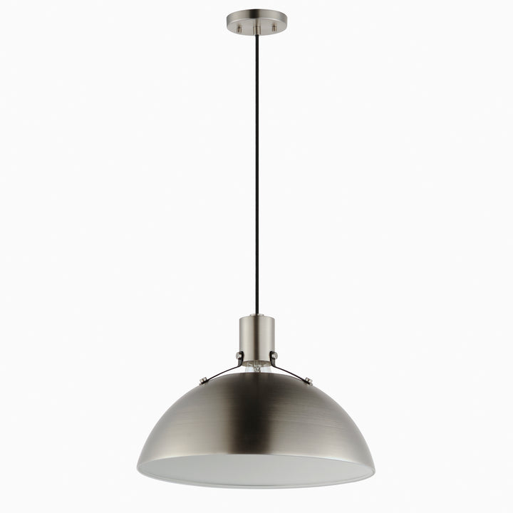 Dawn One Light Pendant in Satin Nickel - available from The Lighting Shoppe, trusted by Canadian homeowners
