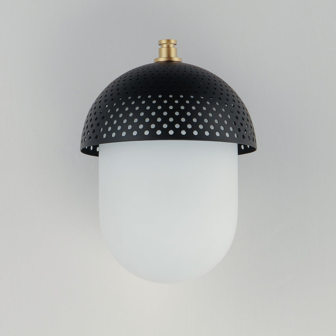 Maxim - 30182WTBKGLD - One Light Outdoor Wall Sconce - Perf Outdoor - Black / Gold