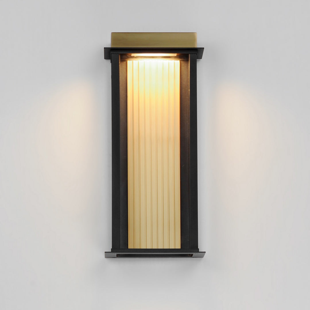 Maxim - 50754BKGLD - LED Outdoor Wall Sconce - Rincon - Black / Gold