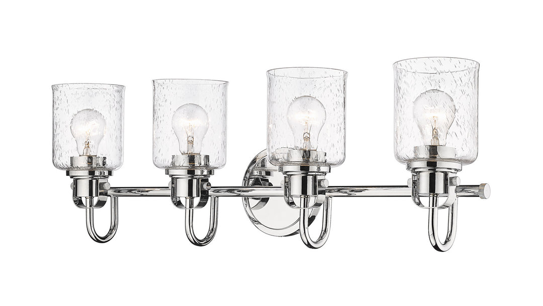 Kinsley Four Light Vanity in Chrome - available from The Lighting Shoppe, trusted by Canadian homeowners