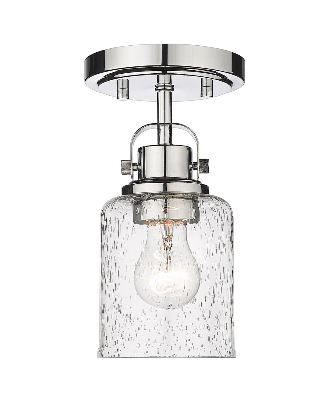 Kinsley One Light Flush Mount in Chrome - available from The Lighting Shoppe, trusted by Canadian homeowners