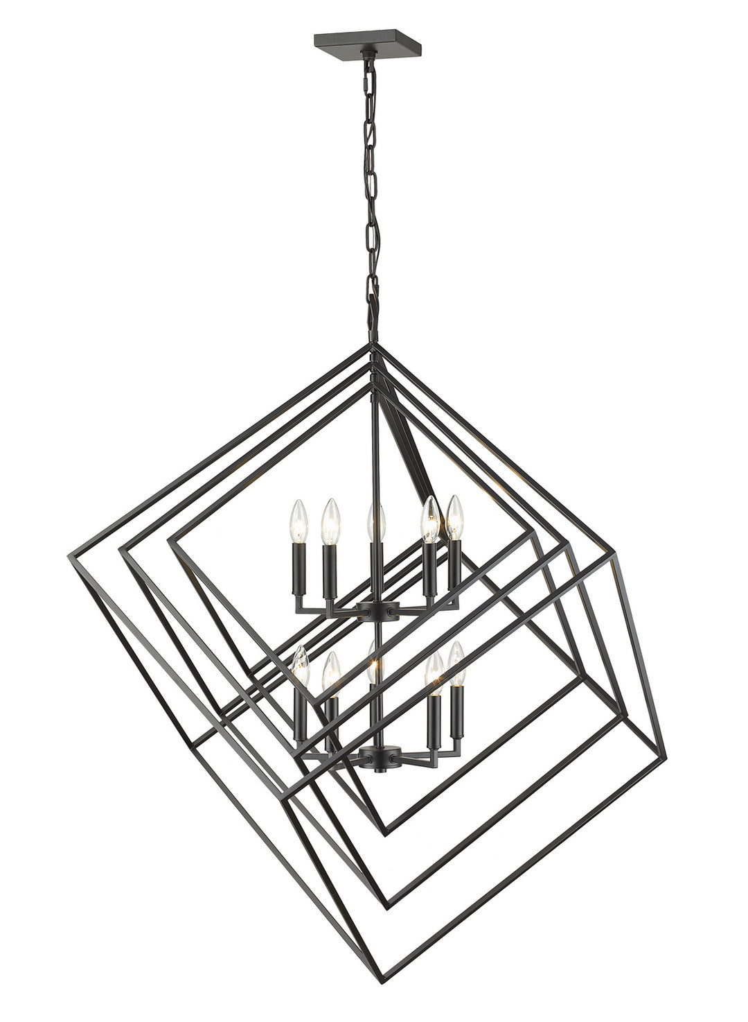 Z-Lite Canada - 457-10MB - Ten Light Chandelier - Euclid - Matte Black