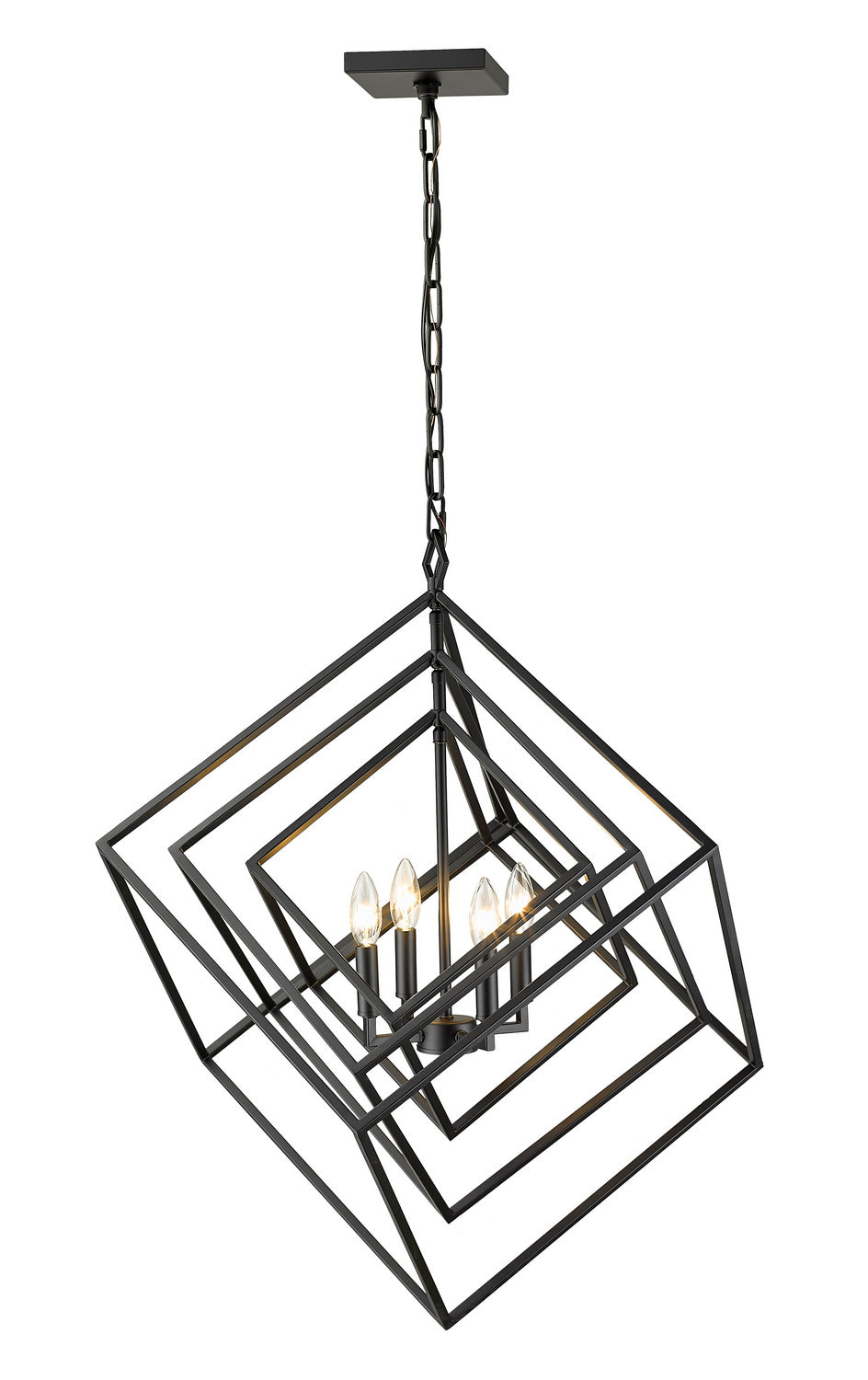 Z-Lite Canada - 457-4MB - Four Light Chandelier - Euclid - Matte Black