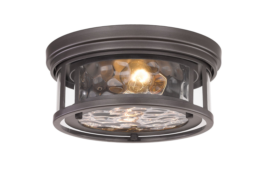 Clarion Two Light Flush Mount in Bronze - available from The Lighting Shoppe, trusted by Canadian homeowners