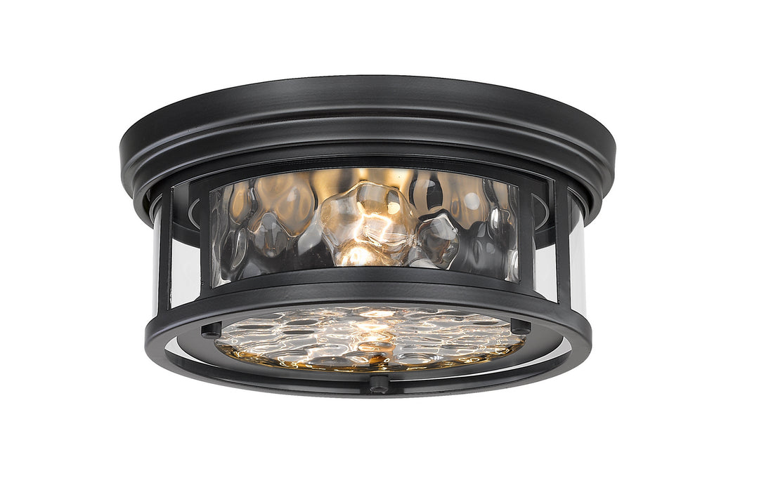 Clarion Two Light Flush Mount in Matte Black - available from The Lighting Shoppe, trusted by Canadian homeowners