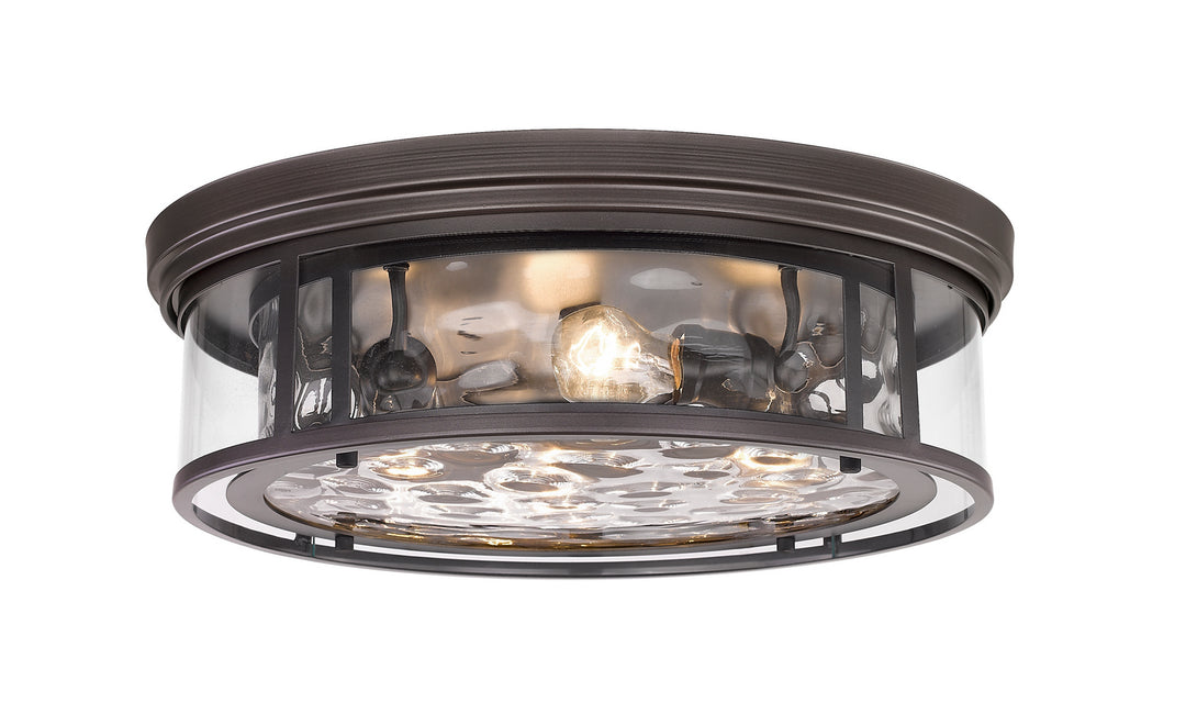 Clarion Four Light Flush Mount in Bronze - available from The Lighting Shoppe, trusted by Canadian homeowners