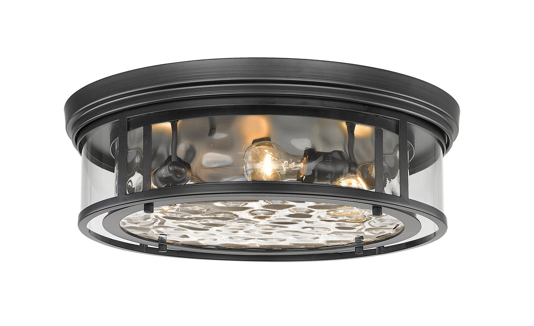 Clarion Four Light Flush Mount in Matte Black - available from The Lighting Shoppe, trusted by Canadian homeowners