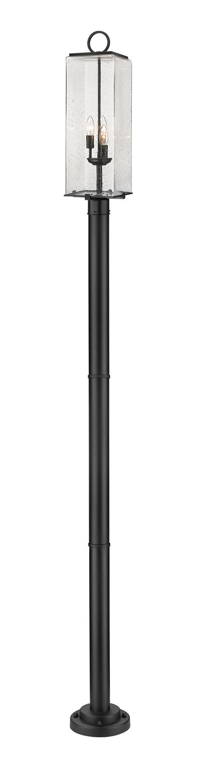 Sana Three Light Outdoor Post Mounted Fixture in Black - available from The Lighting Shoppe, trusted by Canadian homeowners