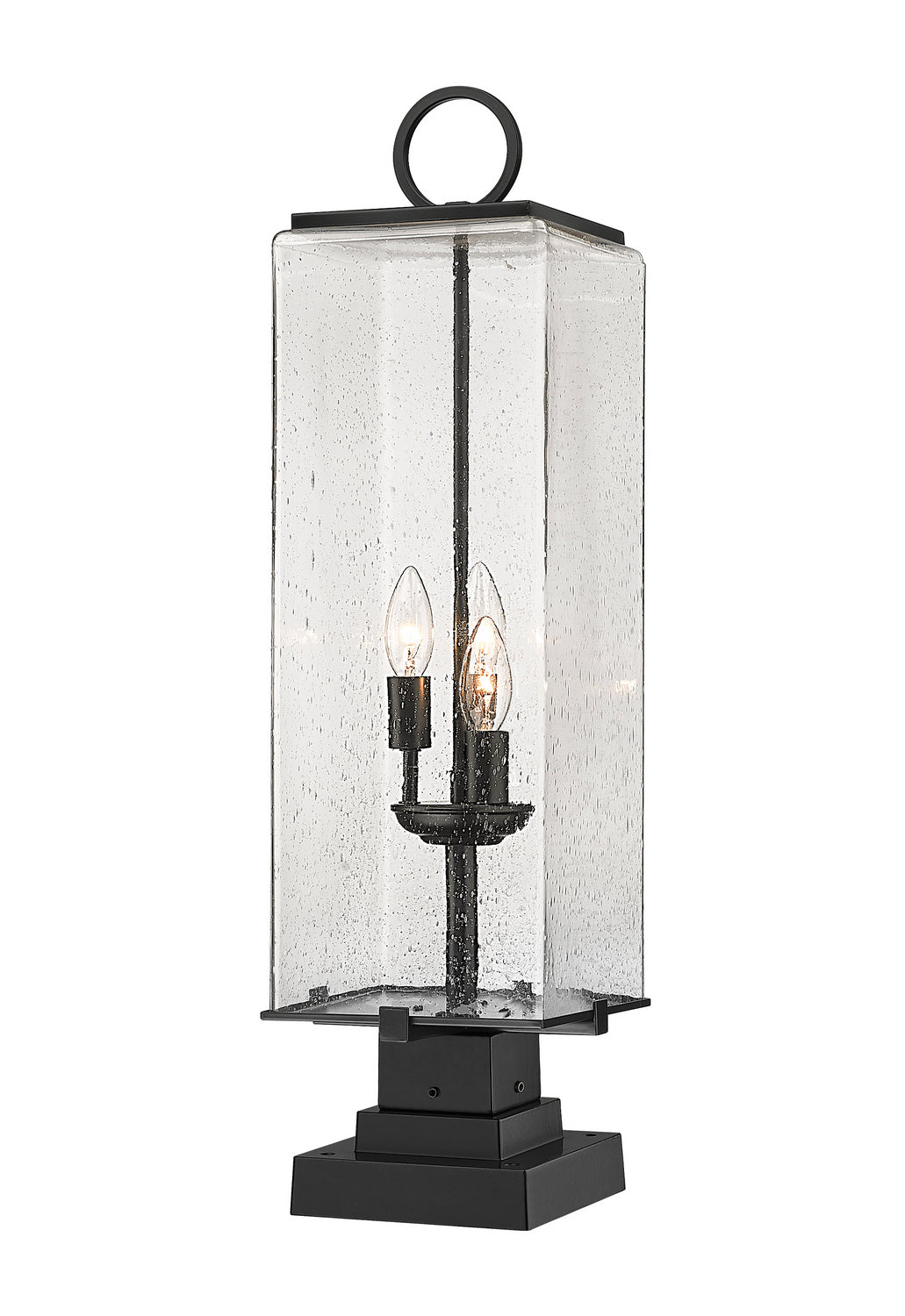 Sana Three Light Outdoor Pier Mounted Fixture in Black - available from The Lighting Shoppe, trusted by Canadian homeowners