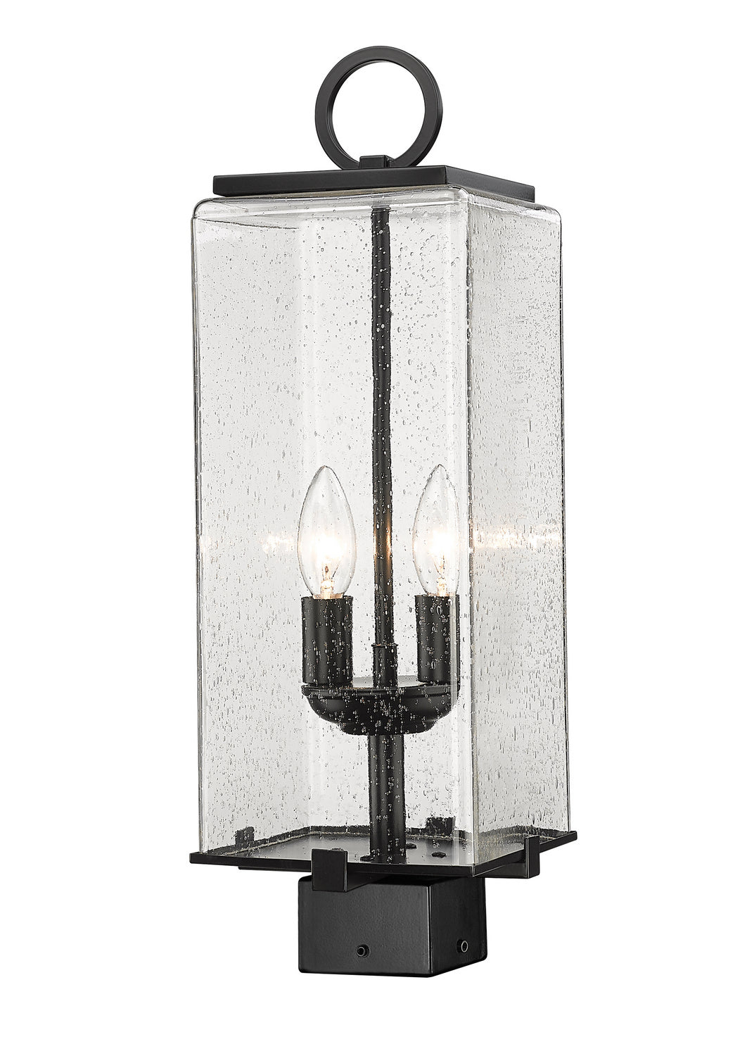 Sana Two Light Outdoor Post Mount Fixture in Black - available from The Lighting Shoppe, trusted by Canadian homeowners