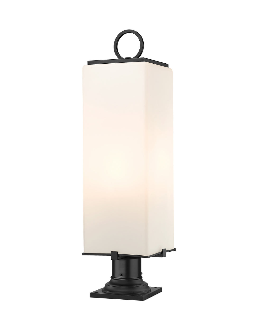 Sana Three Light Outdoor Pier Mounted Fixture in Black - available from The Lighting Shoppe, trusted by Canadian homeowners