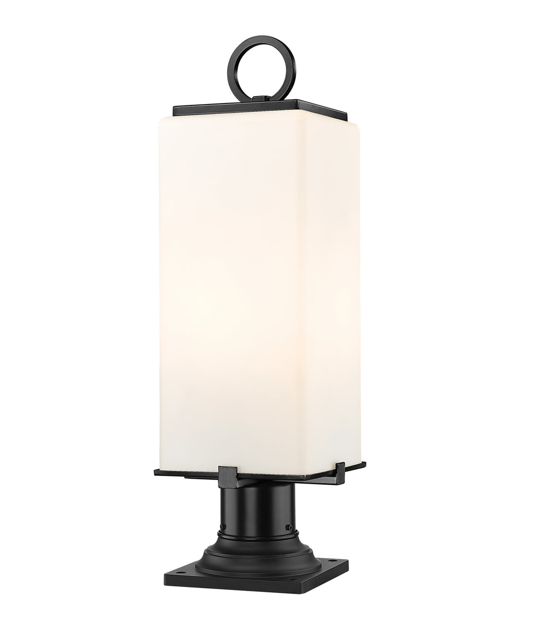 Sana Two Light Outdoor Pier Mounted Fixture in Black - available from The Lighting Shoppe, trusted by Canadian homeowners
