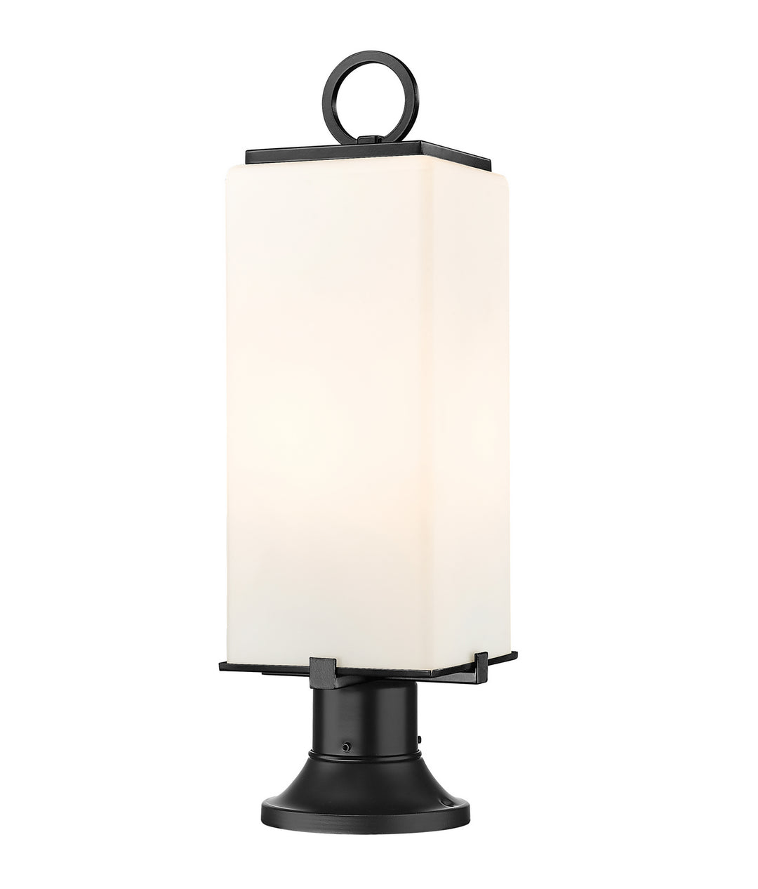 Sana Two Light Outdoor Pier Mounted Fixture in Black - available from The Lighting Shoppe, trusted by Canadian homeowners