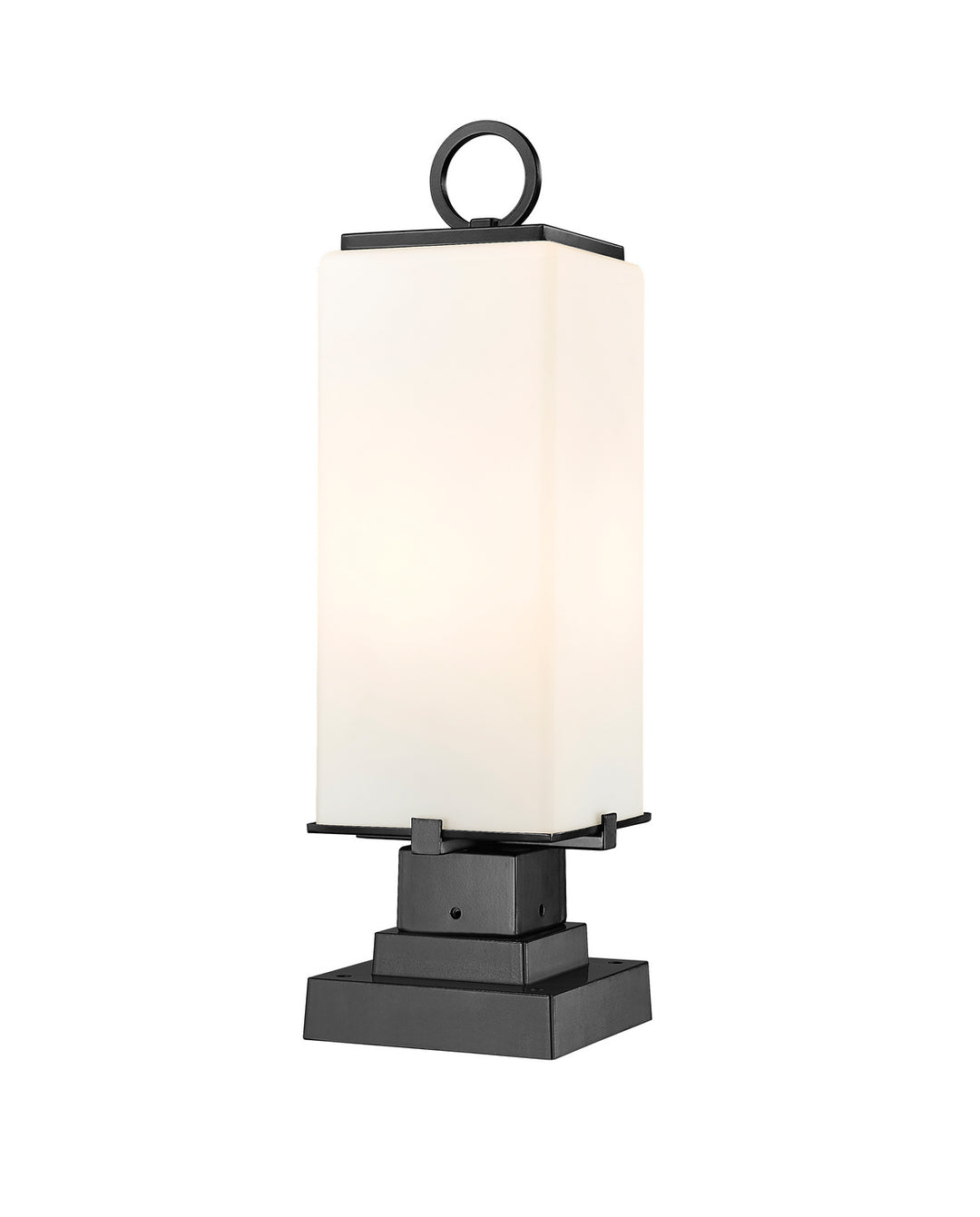 Sana Two Light Outdoor Pier Mounted Fixture in Black - available from The Lighting Shoppe, trusted by Canadian homeowners