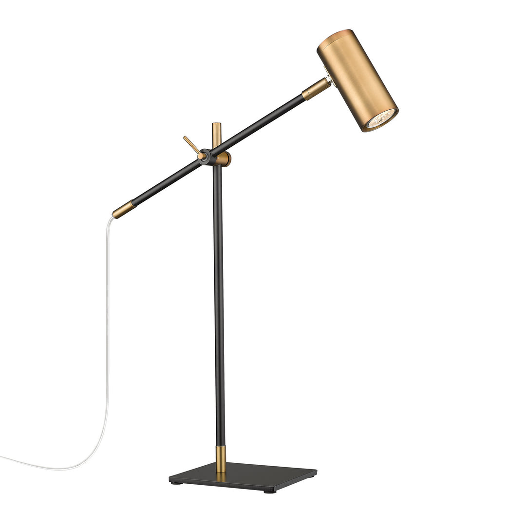 Calumet One Light Table Lamp in Matte Black + Olde Brass - available from The Lighting Shoppe, trusted by Canadian homeowners