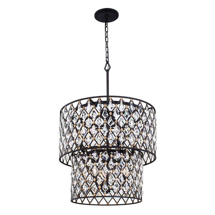 Windsor Seven Light Chandelier in Carbon/Havana Gold - available from The Lighting Shoppe, trusted by Canadian homeowners