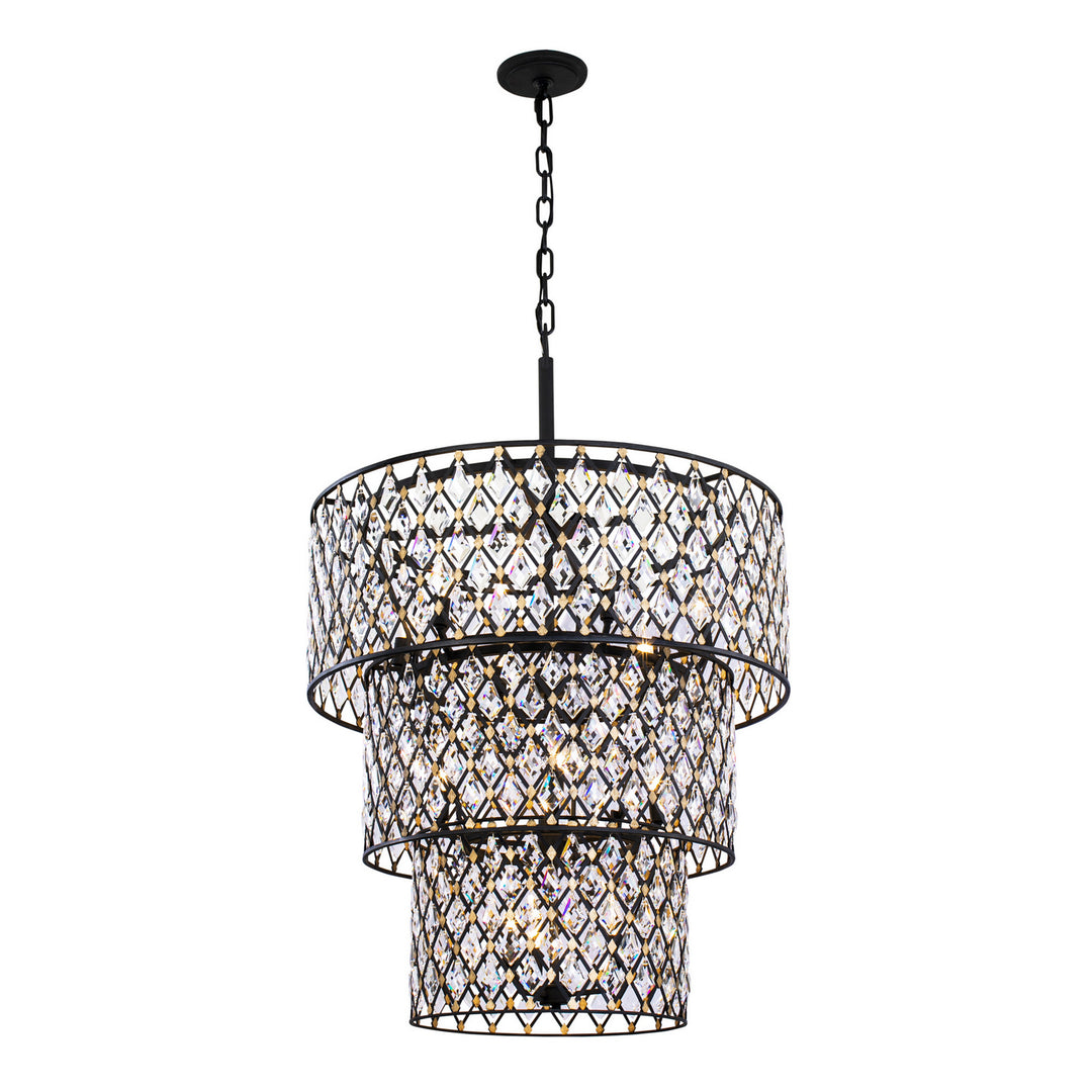 Windsor 13 Light Chandelier in Carbon/Havana Gold - available from The Lighting Shoppe, trusted by Canadian homeowners