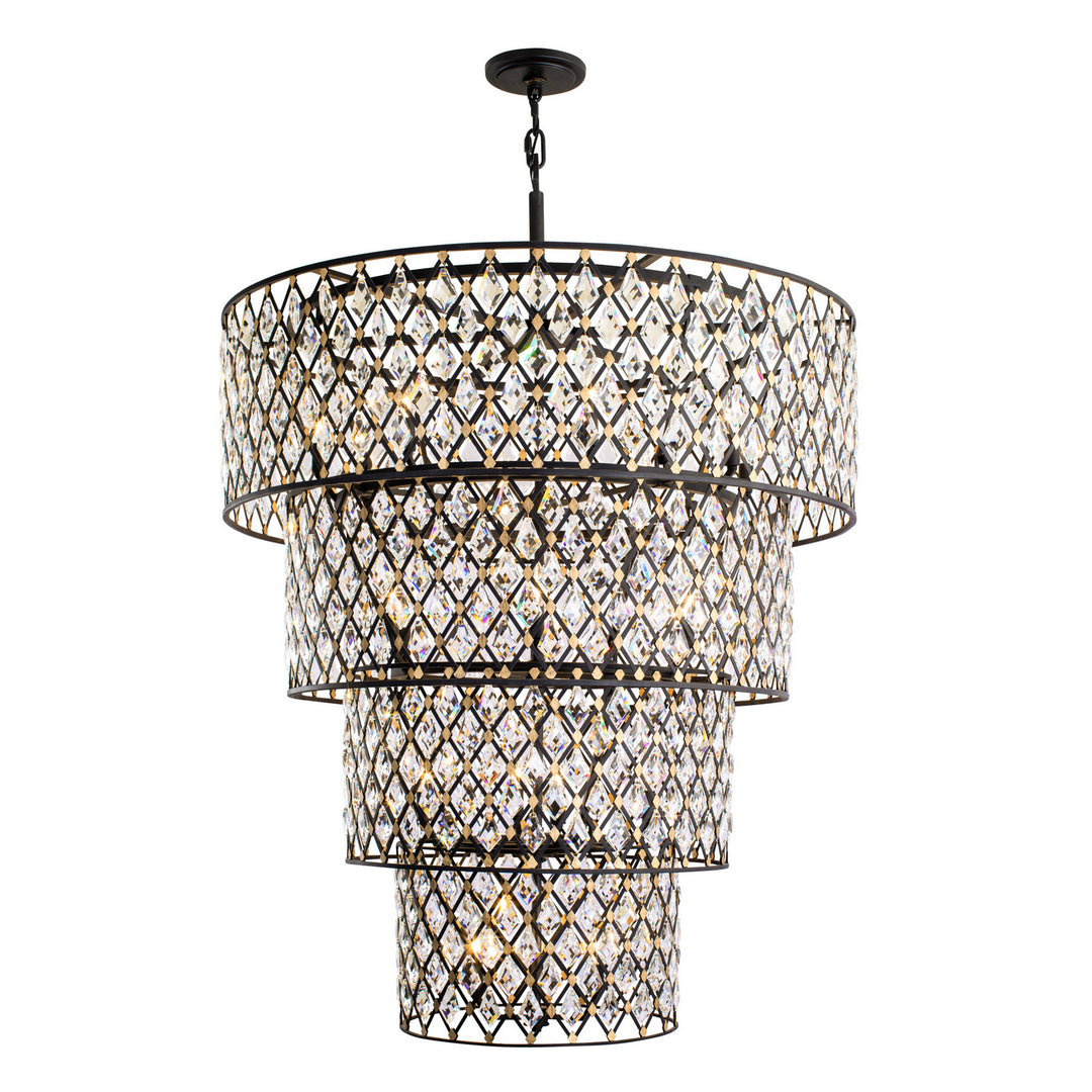 Windsor 21 Light Chandelier in Carbon/Havana Gold - available from The Lighting Shoppe, trusted by Canadian homeowners