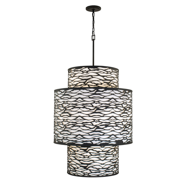 Kato 16 Light Foyer Pendant in Carbon Black - available from The Lighting Shoppe, trusted by Canadian homeowners