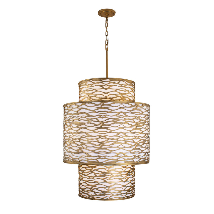 Kato 16 Light Foyer Pendant in Havana Gold - available from The Lighting Shoppe, trusted by Canadian homeowners