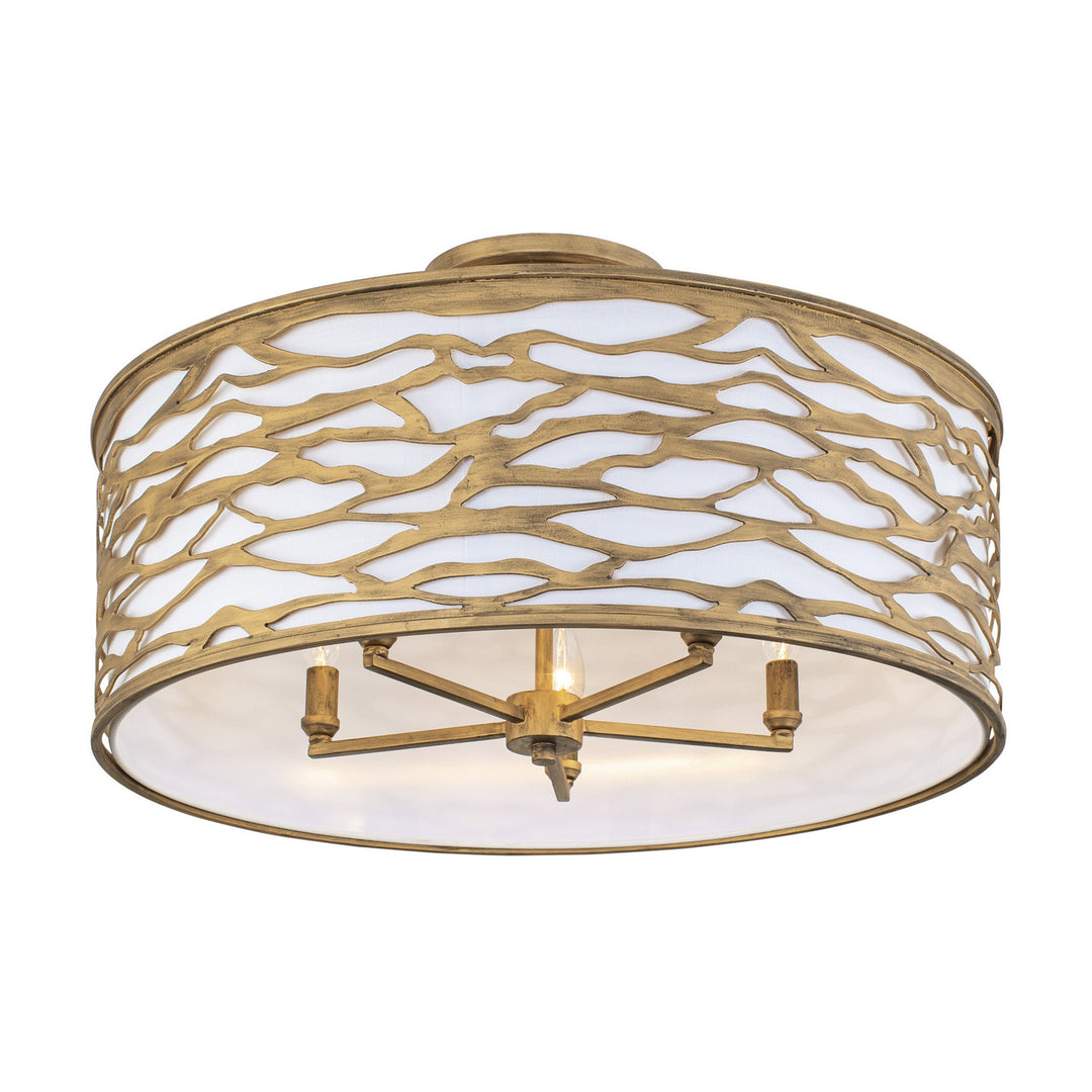 Kato Five Light Convertible Semi-Flush/Pendant in Havana Gold - available from The Lighting Shoppe, trusted by Canadian homeowners