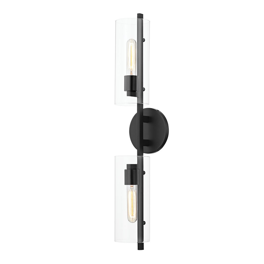 Ariel Two Light Wall Sconce in Soft Black - available from The Lighting Shoppe, trusted by Canadian homeowners